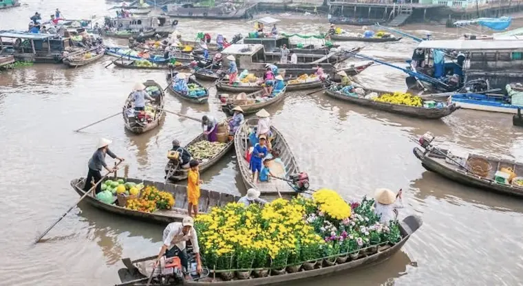 Cái Răng Floating Market — Хошимин, Плавучий рынок Меконга · Кантхо